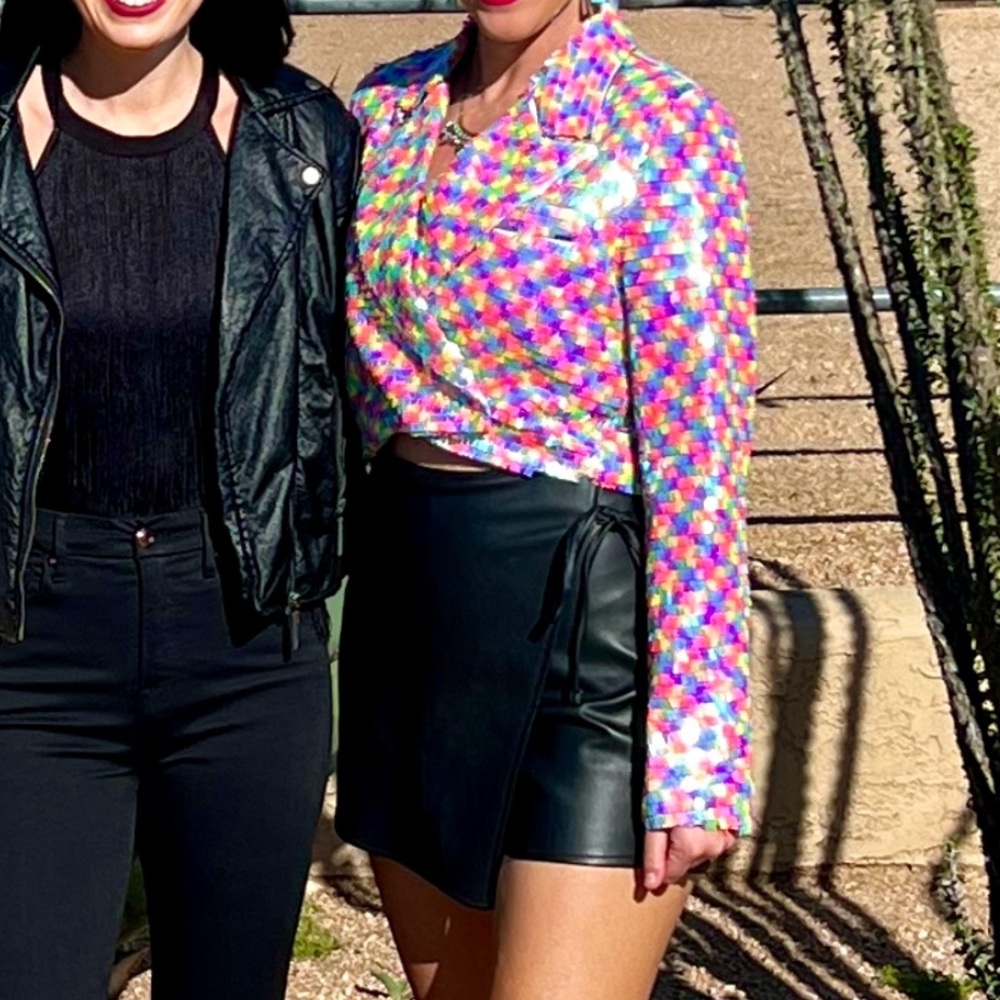 Nasty Gal Multi Color Sequin Blazer - image 6